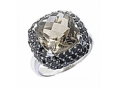 Кольцо, серебро 925 ,кварц,циркон 001 02 21pk00009 2009 г инфо 8121w.